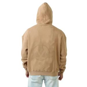 Sweat à capuche surdimensionné en coton éponge de haute qualité pour hommes épais polaire goutte épaule unie blanc personnalisé Streetwear pour l'hiver OEM - Product Image 2