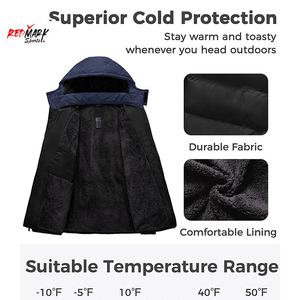 Design personnalisé Veste d'hiver matelassée de haute qualité Manteau rembourré épais et chaud avec capuche amovible en toile - Product Image 3