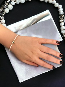 DAFNI BIG PAZAR Bracelet en acier inoxydable avec imitation perle et zircon - Cadeau tendance unisexe d'Istanbul Modèle 92 - Product Image 5