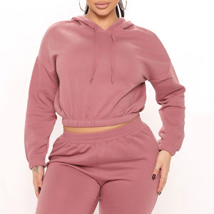 Blank <b>Oversized</b> Pullover Tracksuit Set Heavy Cotton Fleece Hoodie <b>Joggers</b> - Product Image 6