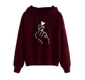 เสื้อฮู้ดสวมหัวแขนยาวสำหรับเด็กผู้หญิงน่ารักหัวใจสีชมพูสดใสใหม่ฤดูใบไม้ร่วง - Product Image 6