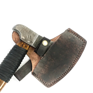 หัวขวานเหล็กดามัสกัสทำด้วยมือพร้อมการตกแต่งเป็นชั้นสำหรับเครื่องมืองานฝีมือที่ใช้งานได้และโครงการงานไม้แนวชนบทตามสั่ง - Product Image 6