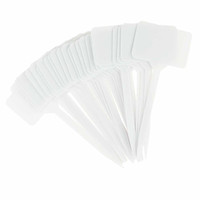 Lot de 50 étiquettes d'identification de plantes en plastique imperméables et marqueurs de semis, accessoires de jardin
