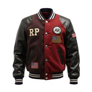 Chaqueta Bomber de Cuero con Forro de Poliéster/Algodón Personalizada para Hombre, Proveedor Mayorista OEM ODM, Resistente al Viento e Impermeable - Product Image 4