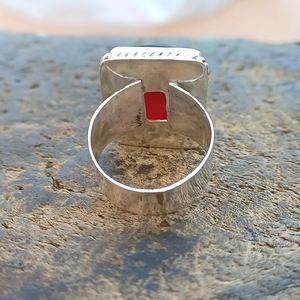 Prix de gros Bijoux en argent sterling 925 Bague de créateur faite à la main Original Red Garnet Gemstone Party Jewelry - Product Image 5