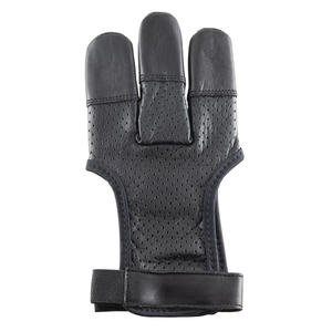 OEM Customized Outdoor Sports Perforated Genuine Cow Leather <b>Archery</b> Shooting <b>Glove</b> with Genuine Cow Leather Fingertips - Product Image 2