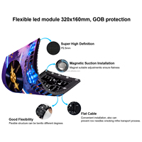 Cabina de DJ Portátil de 6 Pies con Pantalla LED para Video Wall, Efectos LED RGB Brillantes, Función SDK y Soporte de Piso