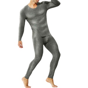 Vente en gros de collants de couche de base épais et extensibles 100% coton personnalisés pour l'hiver pour hommes - Product Image 1