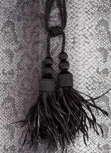 Double Feather <b>Tieback</b> Holdback for Curtains and Drapes - Product Image 2