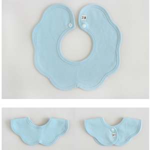 Custom Soft Cotton Infant <b>Feeding</b> <b>Bibs</b> with Button Closure Eco-Friendly & Anti-Bacterial for Drool Control OEM ODM - Product Image 5