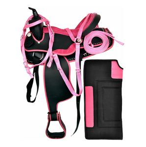 Silla de Montar de Cuero Premium OEM para Caballos, Silla de Montar Occidental Personalizable con Acabado Resistente y Respaldo Alto - Product Image 3