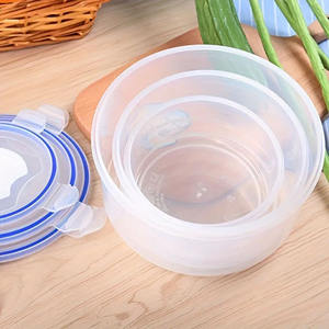 Juego de 5 Recipientes Redondos Herméticos de Plástico para Almacenamiento de Alimentos con Tapas de Clip para Conservar la Frescura, Diseño Apilable, para Cocina - Product Image 4