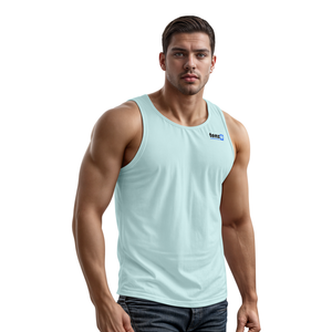 Factory Direct 2025 Custom <b>Men</b> Tank Top 100% Cotton Quick Dry Breathable Gym Vest OEM ODM Manufacturer - Product Image 1