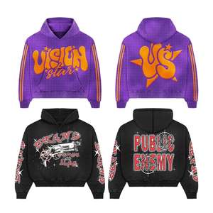 Sudaderas con capucha lavadas con ácido para hombres de alta calidad personalizadas con diseños creativos de personalización Ropa atractiva de ajuste relajado - Product Image 5