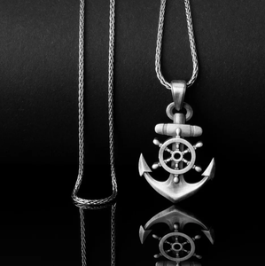 Collar náutico joyería barco rueda 3D colgante marinero regalo estilo marítimo calidad mejor náutico barco rueda decoración hecha a mano - Product Image 1