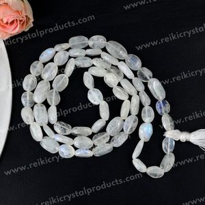 Collar de Mala con Cristal de Piedra Lunar Arcoíris, Gema Natural Curativa para la Intuición y Protección - Product Image 4