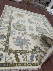 Alfombra de lana anudada a mano persa de 8x10 personalizable, elegante sala de estar abstracta, juegos de suelo, fábrica de algodón de alta venta - Product Image 5