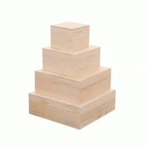 Premium <b>Square</b> Wooden Gift & Jewelry Boxes with Detachable Lid Classic Carved Design for Business and Art Organization - Product Image 3