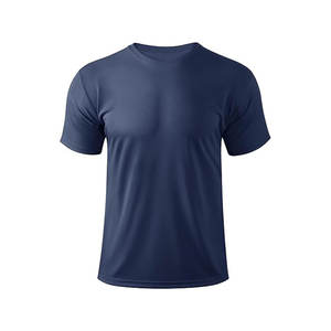 T-shirt uni T-shirt en polyester doux Sublimation personnalisée Impression par transfert de chaleur Logo T-shirt unisexe à séchage rapide pour hommes - Product Image 1