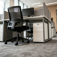 Poste de travail de bureau moderne pour 4 personnes, table de bureau modulaire avec écran de séparation