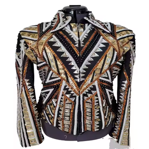 Veste d'équitation occidentale élégante et élégante pour femmes et hommes, vêtements d'extérieur équestres confortables et durables avec sens du spectacle - Product Image 1