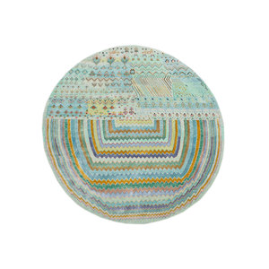 Tapis géométriques modernes de la collection Indradhanush Ki Duniya, rectangulaires en peluche pour salon et chambre, fabriqués à la machine en polyester uni - Product Image 1