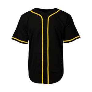 Jerseys de béisbol con botones personalizados para hombre con su nombre y logotipo de número Nuevo diseño deportivo Jerseys impresos transpirables - Product Image 1