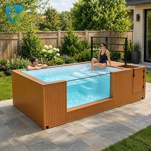 <span class=keywords><strong>Piscine</strong></span> hors sol en fibre de verre prête à l'emploi, <span class=keywords><strong>piscine</strong></span> portable en acrylique pour l'extérieur, <span class=keywords><strong>piscine</strong></span> d'entraînement sans fin pour la maison et la villa - Product Image 1
