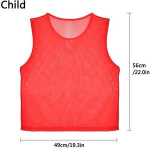 Mesh <b>Training</b> <b>Bibs</b> Printed Lightweight Breathable Waterproof Quick Dry Sports Vest for Soccer Basketball Team Practice - Product Image 2