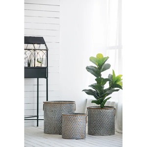 Maceta de metal llamativa con construcción de alta calidad Ideal para vegetación Interior Exterior y exhibición de hogar moderna - Product Image 5