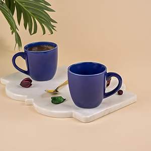 Tasse à thé en céramique bleu foncé écologique, vente en gros, 200 ml, tasse à thé bleue, tasses à thé et à café, idéale pour un usage quotidien, cadeau, tasse à thé/café - Product Image 3