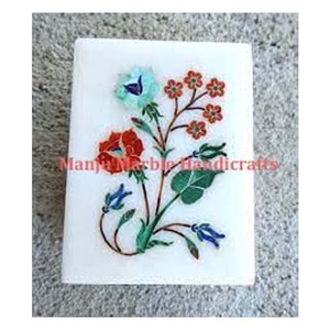 Caja de incrustaciones de piedras preciosas con aspecto de diseño moderno tradicional, caja de regalo de almacenamiento de joyería artesanal Floral hecha a mano duradera - Product Image 6