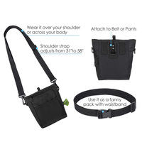 Sac à friandises pour chien avec logo personnalisé, sac de promenade pour chien, pochette à friandises pour chien à porter en bandoulière avec fermeture magnétique et à glissière pour l'entraînement des animaux de compagnie