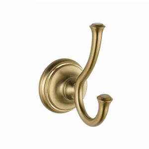 Double Prong Decorative Wall Hook Champagne Bronze Hook for <b>Coats</b> Hats Backpacks Bags Hooks for Bathroom Bedroom - Product Image 6