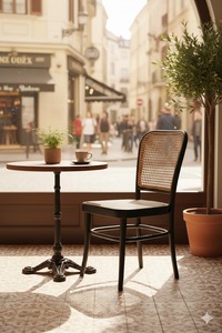 SOLOBEAT Eco-Friendly Modern Handmade Solid Wood <b>Dining</b> <b>Chair</b> <b>Black</b> Rattan Versatile Home Furniture for Apartment Living Room - Product Image 2