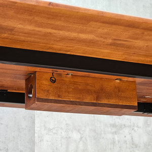 Concept 240x120 Trapeze Assembly Meeting <b>Table</b> HBTC012 Modern Minimalist Design Solid Wood and Metal for <b>Office</b> or Hotel Use - Product Image 6