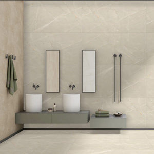 Gạch lát nền tường men bóng giả đá cẩm thạch màu xám nhạt kích thước 600*1200mm, kiểu hiện đại, dùng cho nội thất, trần nhà, căn hộ. - Product Image 2