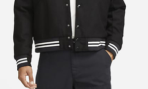 Personalizado de alta calidad de cuero ligero Letterman Varsity Jacket soporte de manga larga parche Chenille High Street Haus Industries - Product Image 4