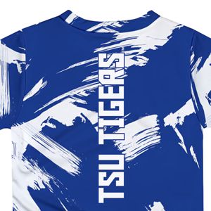 Tennessee State University for Tigers Camiseta informal con estampado abstracto HBCU Apparel Front Logo Custom All Sublimation - Product Image 5