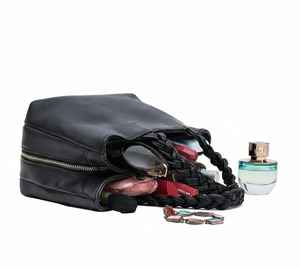 Sac à bandoulière minimaliste en cuir noir vintage pour femme, deux sangles réglables, rétro, mignon, résistant à l'eau, pour le travail et les voyages - Product Image 4