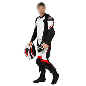 Combinaison de moto en cuir de conception OEM personnalisée à bas quantité minimale de commande Vestes de moto en cuir véritable taille adulte Combinaisons de moto pour adultes - Product Image 5