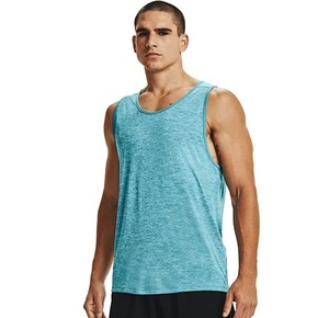 Camiseta sin mangas con logotipo de diamantes de imitación de lujo personalizado, camiseta sin mangas lavada Retro para hombre, chaleco deportivo, camiseta sin mangas de entrenamiento para hombre, camiseta de retazos de malla - Product Image 1