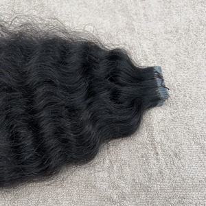 Extensions de cheveux humains à bandes adhésives, qualité 12A, boucles profondes indiennes, 100% vierges Remy, boucles naturelles, adhésif double face, tenue durable - Product Image 5