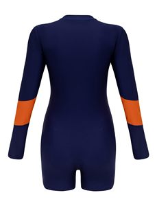 Pool Party O Neck Running Zipper Closer Nouveau Maillot de Bain Respirant pour Beach Party Maillot de Bain pour Femmes et Filles 100% Polyester - Product Image 6