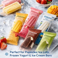 Sachet en plastique Mylar PE personnalisé avec logo thermoscellable en aluminium pour emballage de bâtonnets de crème glacée, de sucettes glacées et de produits surgelés