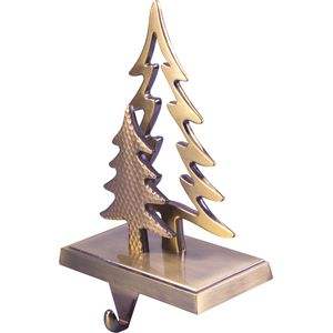 Cast iron metal Christmas <b>stocking</b> <b>holder</b> for mantel classic vintage holiday decor strong and durable design - Product Image 1
