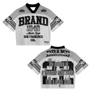 T-shirt graphique à monogramme personnalisé pour hommes, maille surdimensionnée, respirant, manches courtes, pour le basket-ball, le football et les sports de rue - Product Image 6