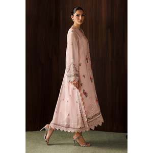 Ensemble de costume en mousseline de soie brodée pour femmes UF-4439 - Product Image 5