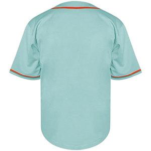 Wholesale Cheap High Quality Blank Solid Color Customize <b>Short</b> <b>Sleeve</b> <b>Button</b> <b>Up</b> Baseball Jersey Shirts Sublimation Softball Tee - Product Image 3