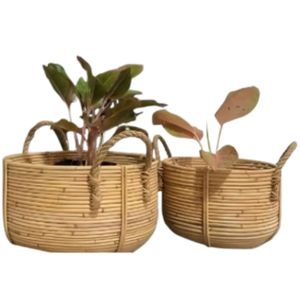 Premium High Quality Natural Handle Water Hyacinth <b>Basket</b> <b>for</b> <b>Bathroom</b> <b>for</b> Dining Hotels Outdoors Schools Villas Hospitals - Product Image 3